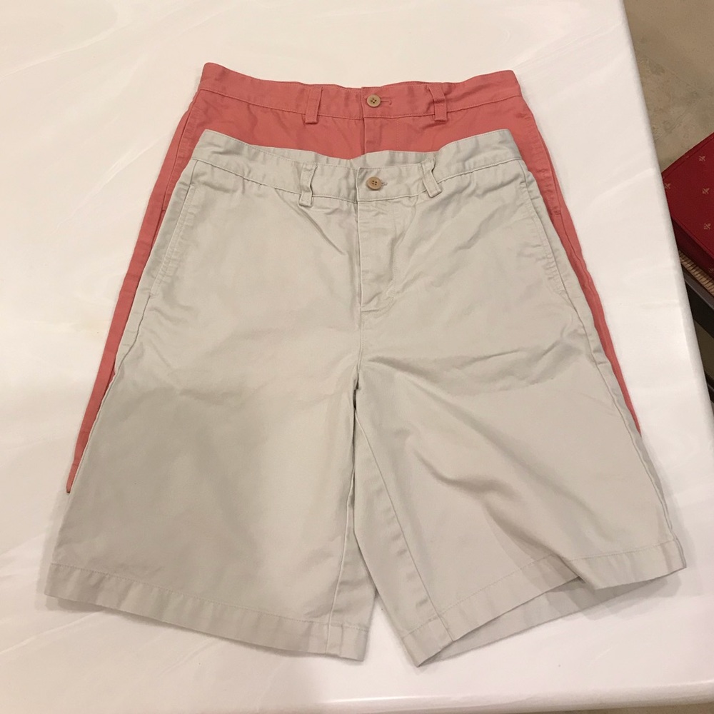 Boys VV Khaki and Salmon shorts- 2 pair